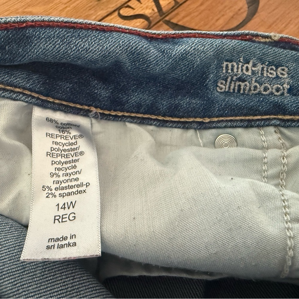 Maurices Women's Blue Slim Boot Cut mid rise Jeans - Picture 5 of 5